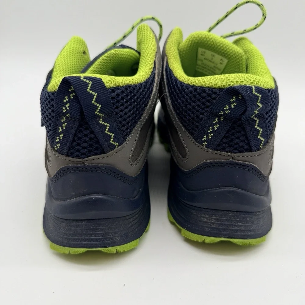 Merrell Shoes Boys Sz 4M Gray‎ Lime Moab Speed Waterproof Hike Trail MK265212